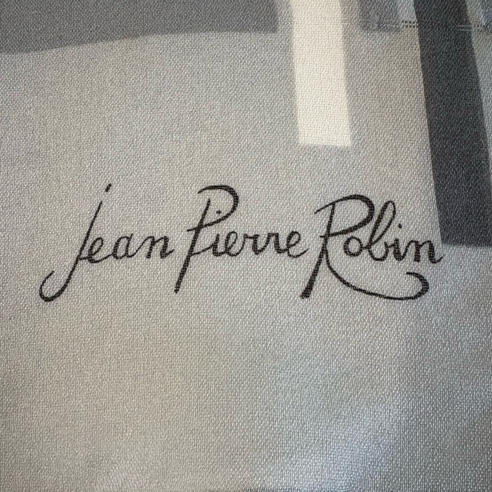 Jean Pierre Robin Silk Feel Red & Gray Striped Scarf - Picture 2 of 14